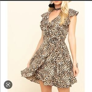 Free People French Quarter Wrap Dress Ruffles S